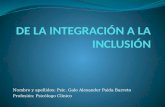 De la integración a la inclusión