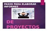 Presentacion del informe de proyectos, Erick Reyes Andrade 2017