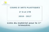 1º EPVA. Lista de materiales para 1ºA y 1ºB bilingüe francés.
