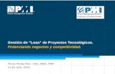 Gestión de proyectos  “lean”. PMI - Arturo Penas Rial