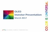 Oled investor presentation