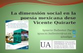 La dimensión social en la poesia mexicana desde Vicente Quirarte