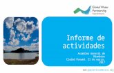 Informe de actividades de GWP Centroamérica 2016