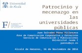 Situación del mecenazgo en las universidades públicas españolas