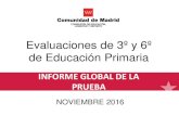 Informe Evaluaciones de 3º y 6º de Educación Primaria 15-16. Comunidad de Madrid.