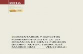 Ley Orgánica de Bienes Públicos Aspectos relevantes. Instituto Iberoamericano de Altos Estudios Santiago Mariño