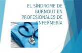 El síndrome de burnout en profesionales de enfermería