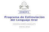PROGRAMA DE ESTIMULACIÓN DEL LENGUAJE ORAL - EUROPA INTERNACIONAL SCHOOL