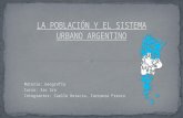 La población y el sistema urbano argentino