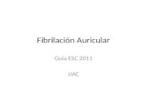 Fibrilación auricular: conceptos claves ESC 2011