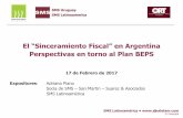 El "Sinceramiento Fiscal" en Argentina - Perspectivas en torno al Plan BEPS