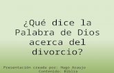 El divorcio.  Hugo Araujo