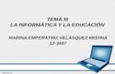 TEMA III - LA INFORMÁTICA Y LA EDUCACIÓN