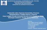 Evaluación sobre aspectos gerenciales en procesos administrativos (análisis interno y externo Armando Reverón)