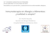 Inmunoterapia en alergia a alimentos: realidad o utopía?