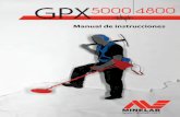 Instruction Manual Minelab GPX 4800 5000 Metal Detector Spanish Language (4901-0098-2)