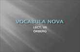 Vocabula nova lect. vii methodi Orbergensis