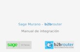 Integración SAGE Murano- B2B Router