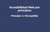 Accesibilidad web por principios - Principio 1: Perceptible