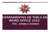 HERRAMIENTAS DE TALBA WORD OFFICE 2016