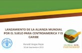 Lanzamiento de la Alianza Mundial por el Suelo par Centro América y el Caribe, Ronald Vargas - FAO
