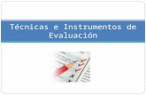 Técnias e instrumentos de evaluación