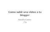 Como subir una video a tu blogger