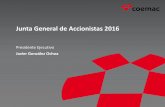 Presentación Junta General de Accionistas 2016