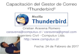 Capacitación del Gestor de Correo “Thunderbird”