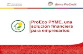 ProEco PYME, una solución financiera para empresarios