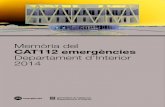 Memòria del CAT112 emergències. Departament d'Interior 2014