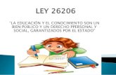 Ley de educacion nacional 26206