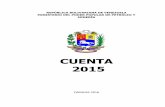 Memoria y Cuenta 2015 del Ministerio de Petróleo y Minería