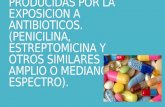 Enfermedades producidas por la exposicion a antibioticos