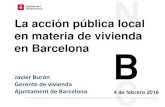 APCE: LA ACCION PUBLICA LOCAL EN MATERIA DE VIVIENDA DE LA CIUDAD DE BARCELONA