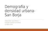 Demografia y densidad urbana  san borja