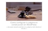 Como configurar tu página en construcción en WordPress