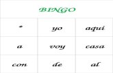 Bingo de Palabras Frecuentes
