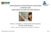 Tema 3. El papel y compromiso del docente de educación básica
