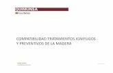 Compatibilidad entre tratamientos preventivos e ignífugos de la madera / QUIMUNSA
