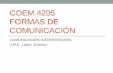 COEM 4205 Formas de Comunicación