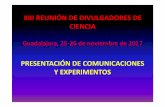 XIII reunión de Divulgadores de Ciencia DDD. Guadalajara 2017
