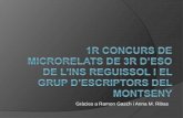 1r concurs de microrelats de 3r d’eso de l'Institut Reguissol, de Santa Maria de Palautordera