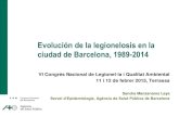 Evolución legionelosis en Barcelona 1989-2014