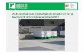 Les ordres de subvenció de l'ARC 2017: Ajuts destinats a la implantació de deixalleries per al tractament de residus municipals 2017