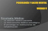 10. el psicologo en instituciones de rehabilitacion y la psicologia medica.
