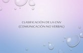 Clasificación de la cnv (comunicación no verbal)