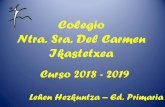 PRESENTACIÓN OFERTA EDUCATIVA - ED. PRIMARIA 2018-2019