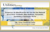 Proyectos de masificación del uso de gas natural en el Perú