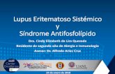 Lupus eritematoso sistémico y síndrome antifosfolípido